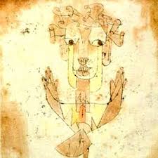 Angelus Novus, Aquarellzeichnung von Paul Klee, 1920, Israel-Museum, Jerusalem