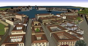 Modell des Trajanhafens Portus