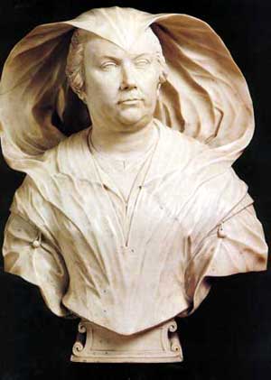 Marmorbüste der Olimpia Maidalchini von Alessandro Algardi ca. 1647, Galleria Doria Pamphilj, Rom Foto: lasinodoro.com